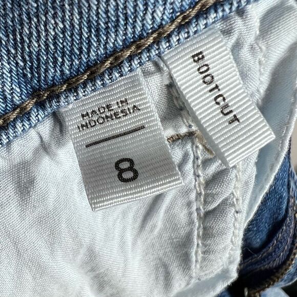 Loft Boot Cut mid rise denim jeans light Wash Size 8 - Picture 5 of 16